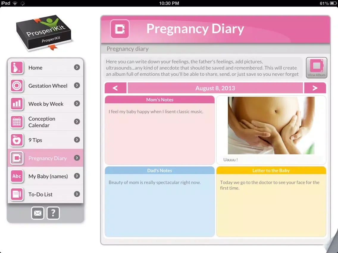 Screenshot di My Pregnancy: To follow & enjoy your pregnancy iPad 