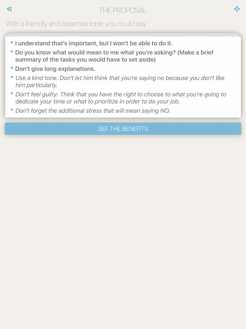 Xpress Coach - Decir NO iPad  Screenshots