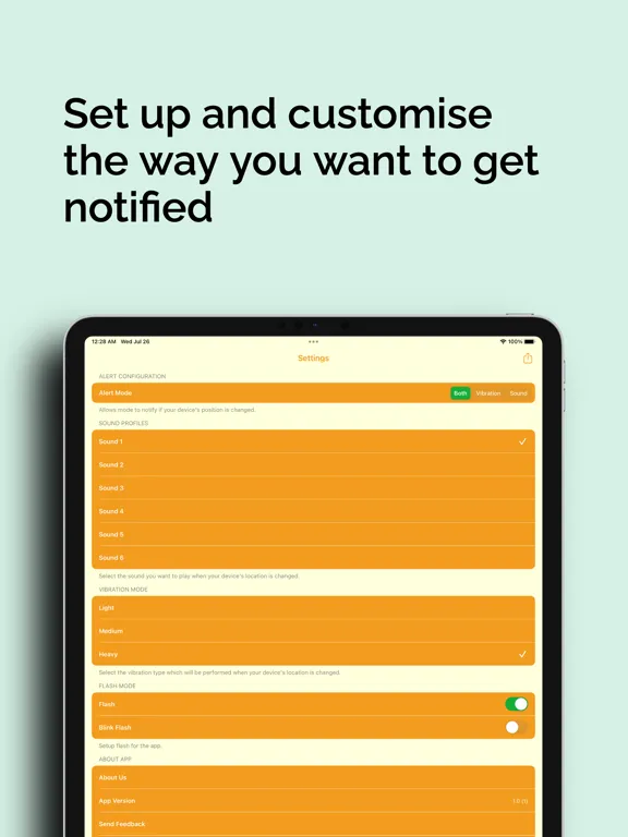 AngleAlert iPad  스크린샷