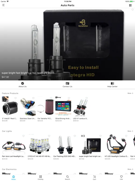 Tangkapan skrin Auto Parts iPad 
