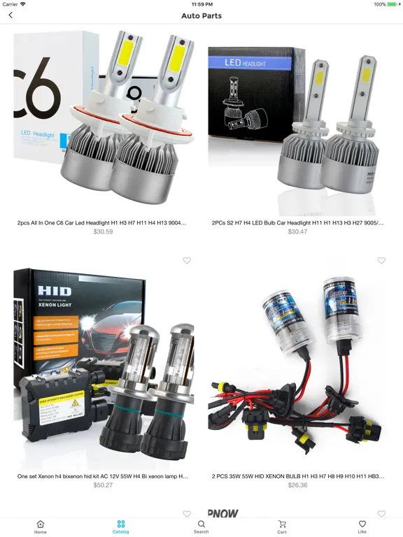 Tangkapan skrin Auto Parts iPad 