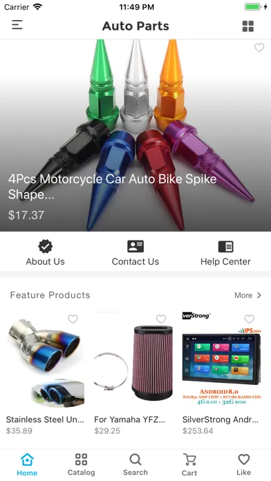 Tangkapan skrin Auto Parts
