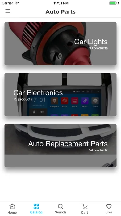 Tangkapan skrin Auto Parts