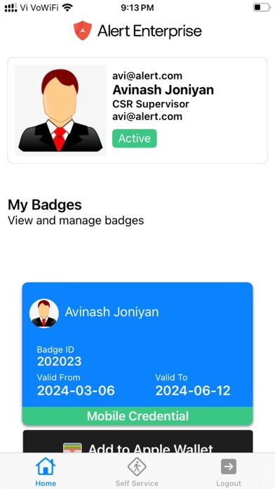Tangkapan layar AE Wallet