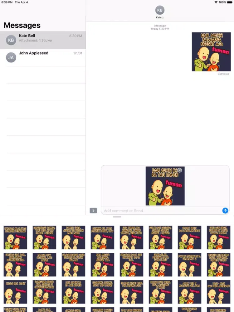 Meme TUMAN Stiker iPad  स्क्रीनशॉट