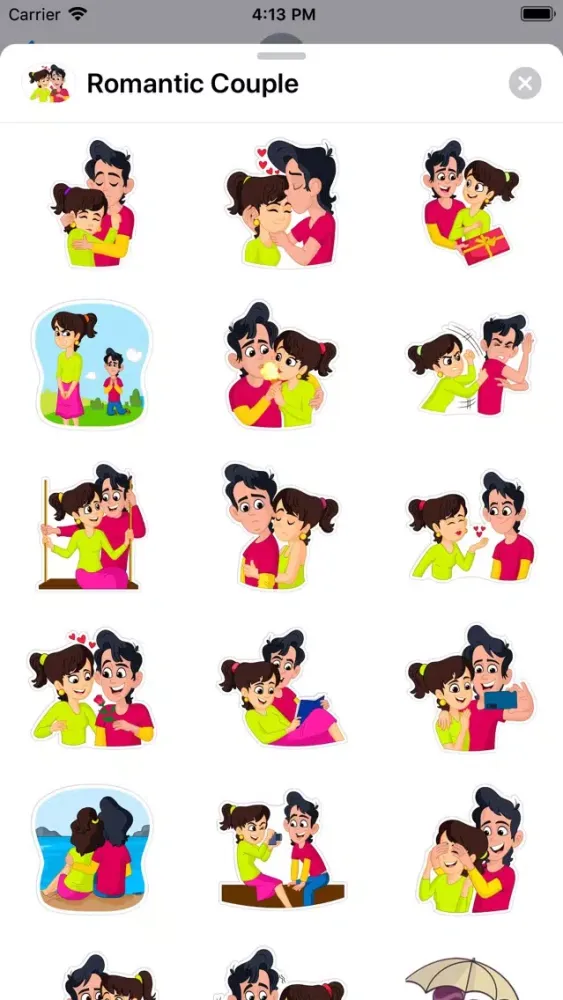 Romantic Couple Emoji Stickers应用截图