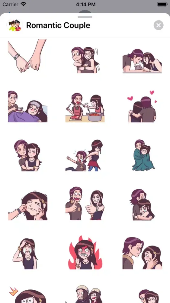 Romantic Couple Emoji Stickers应用截图