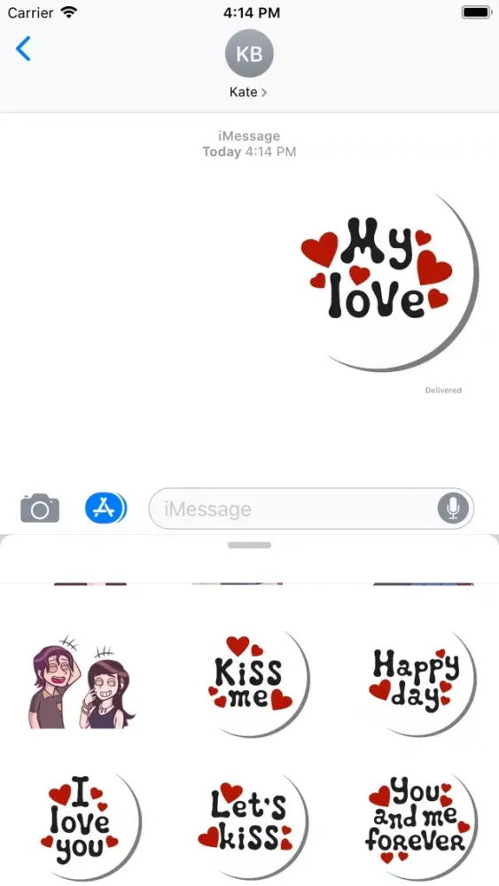 Romantic Couple Emoji Stickers应用截图