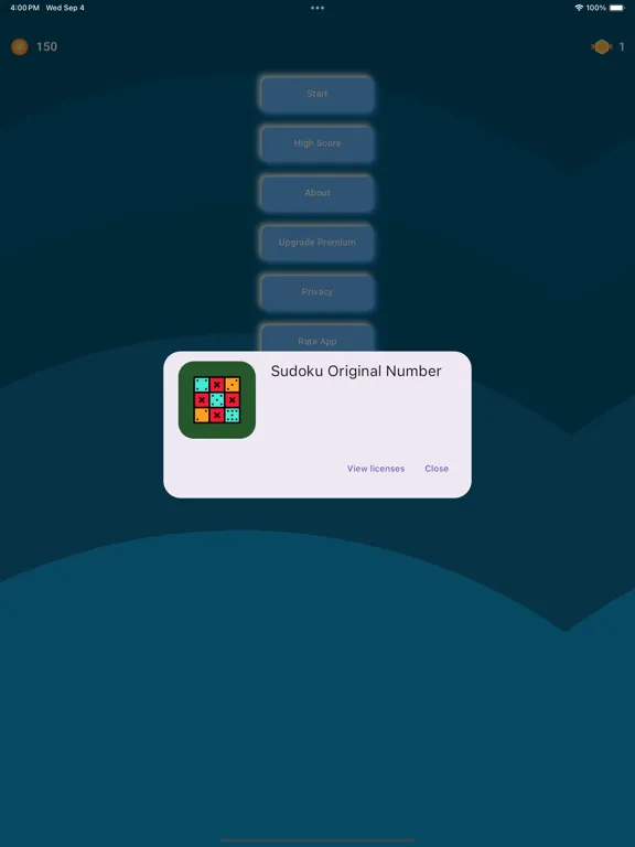 Zrzuty ekranu Sudoku Original Number iPad 