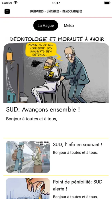 Capturas de tela do SUD Orano Recyclage
