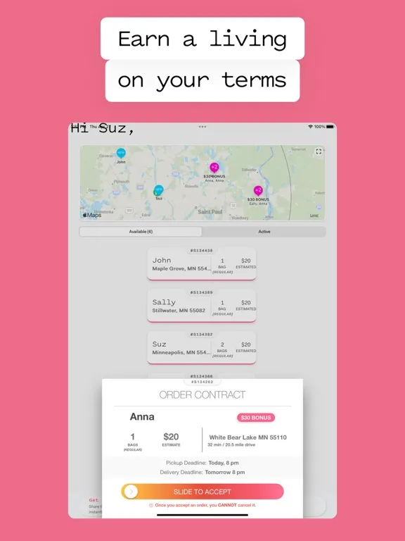 ภาพหน้าจอของ Poplin for Laundry Pros iPad 