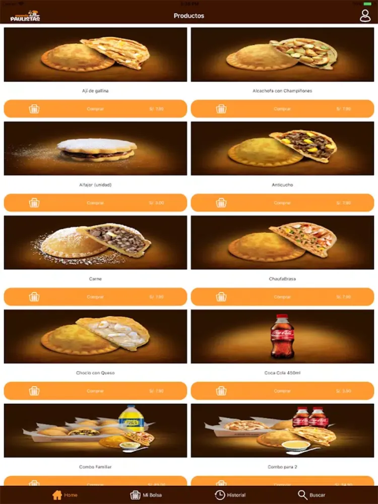 Capturas de tela do Empanadas Paulistas iPad 