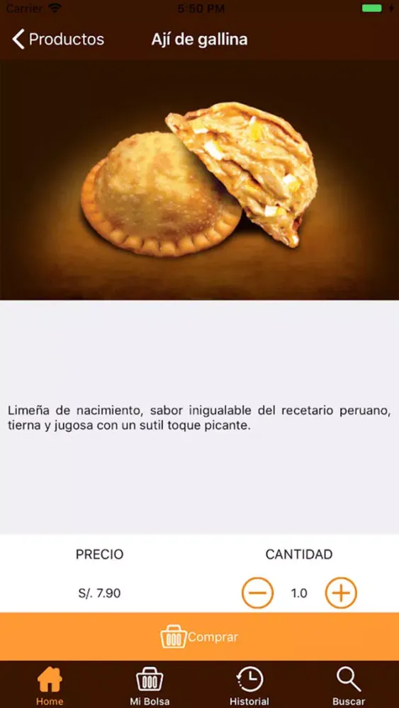 Capturas de tela do Empanadas Paulistas