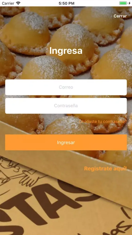 Capturas de tela do Empanadas Paulistas