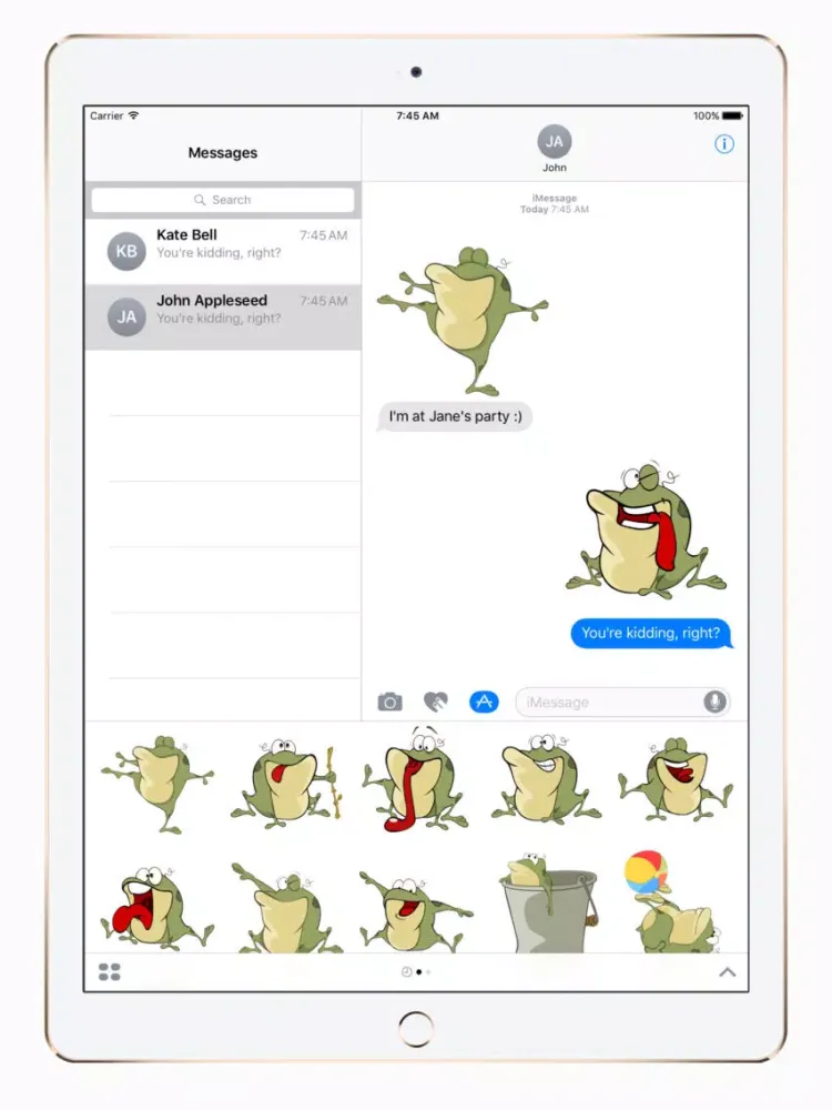 Ảnh chụp màn hình của FrogMoji iPad 