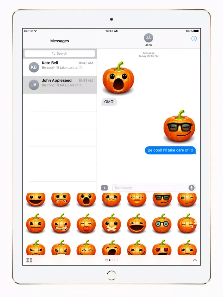 Say it with jack-o'-lantern face iPad  स्क्रीनशॉट