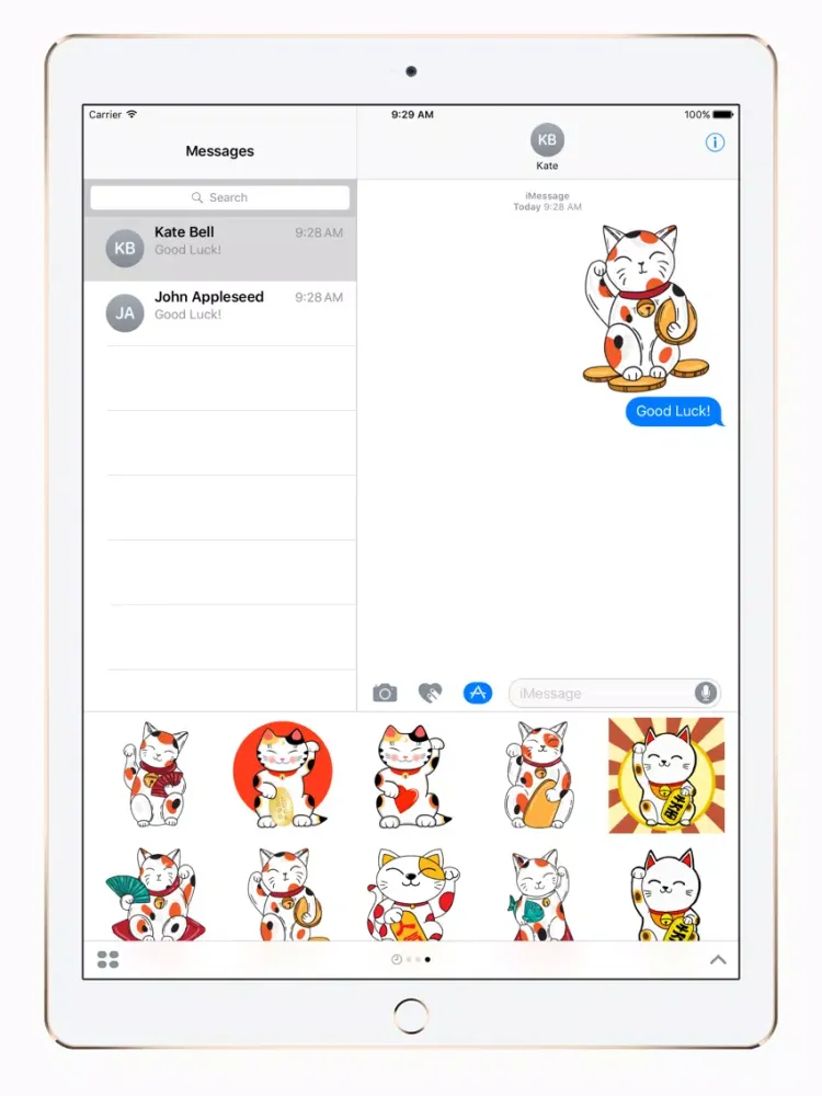 Zrzuty ekranu Maneki Neko Sticker Pack iPad 