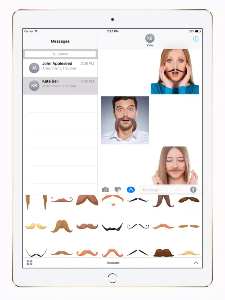 Capturas de tela do Grow a mustache in two seconds iPad 