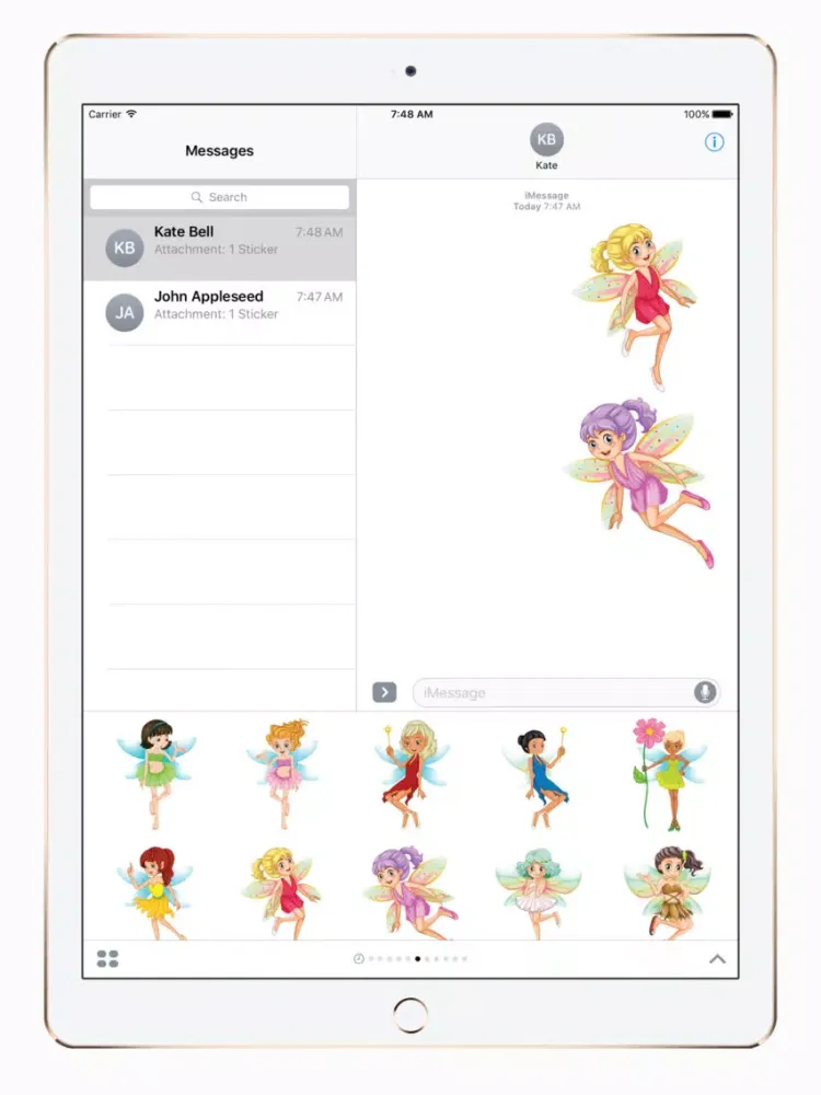 Fairy Ladies Stickers iPad  スクリーンショット