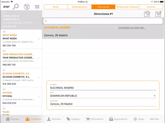 Tangkapan layar Delpro(CRM) iPad 