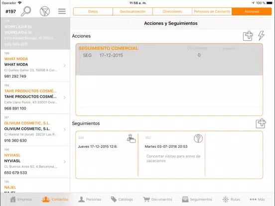 Tangkapan layar Delpro(CRM) iPad 