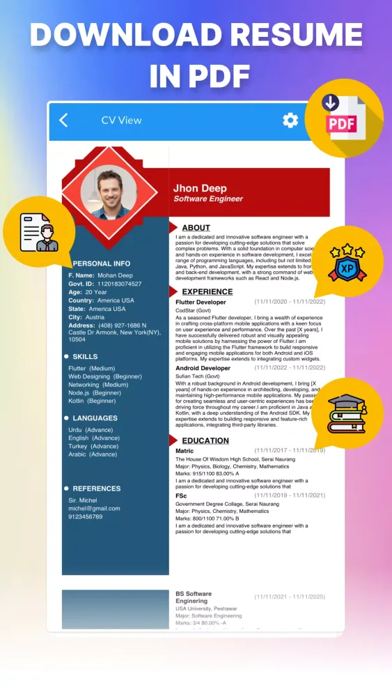 Скриншоты Cv Maker | Resume Builder