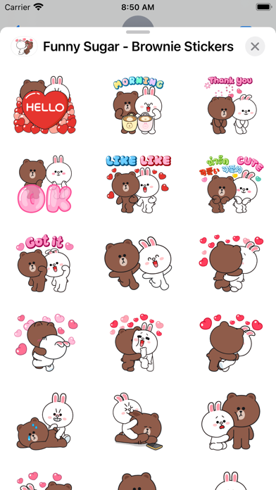 Funny Sugar - Brownie Stickers Ekran Görüntüleri