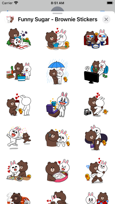Funny Sugar - Brownie Stickers Ekran Görüntüleri