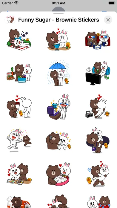 Funny Sugar - Brownie Stickers应用截图