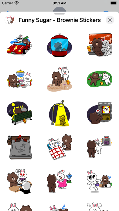 Funny Sugar - Brownie Stickers Ekran Görüntüleri
