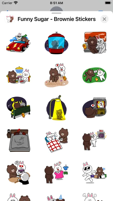 Funny Sugar - Brownie Stickers应用截图