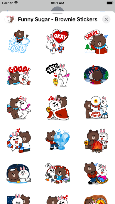 Funny Sugar - Brownie Stickers Ekran Görüntüleri