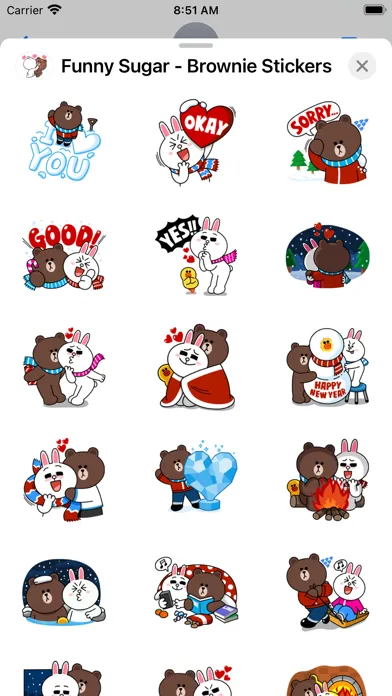 Funny Sugar - Brownie Stickers应用截图