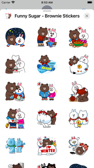 Funny Sugar - Brownie Stickers Ekran Görüntüleri