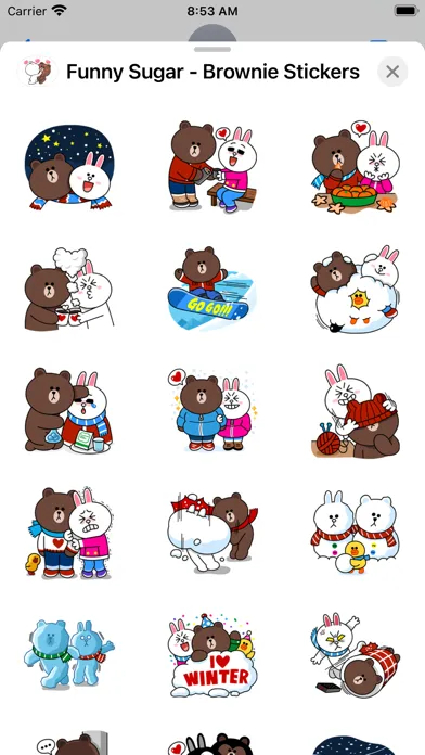 Funny Sugar - Brownie Stickers应用截图