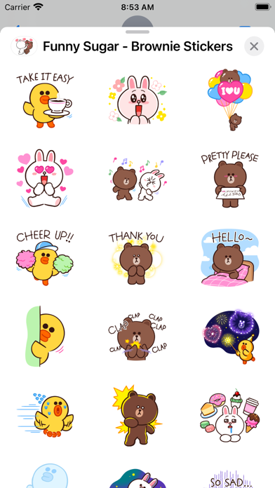 Funny Sugar - Brownie Stickers Ekran Görüntüleri