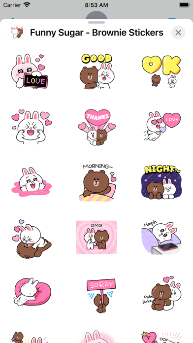 Funny Sugar - Brownie Stickers Ekran Görüntüleri
