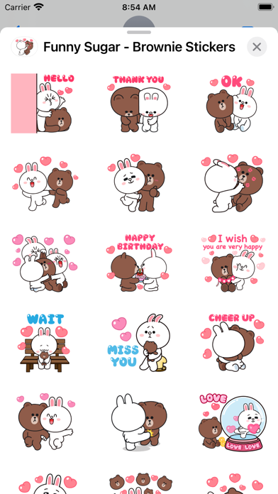 Funny Sugar - Brownie Stickers Ekran Görüntüleri