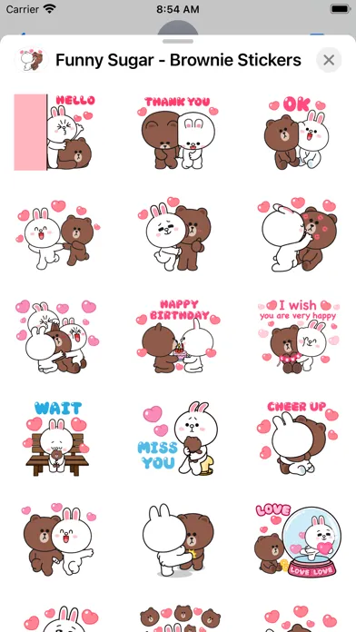 Funny Sugar - Brownie Stickers应用截图