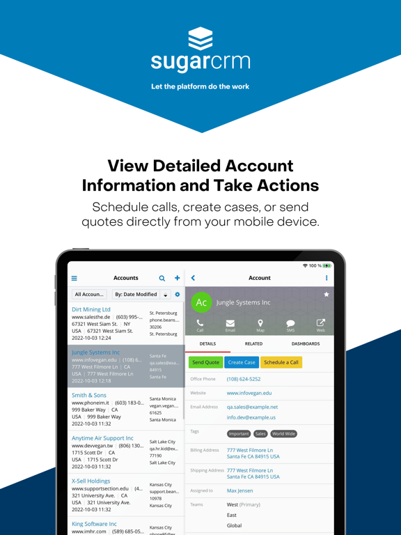 SugarCRM iPad  স্ক্রিনশট