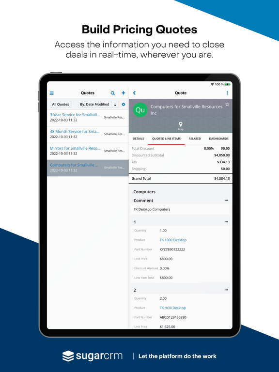 SugarCRM iPad  স্ক্রিনশট