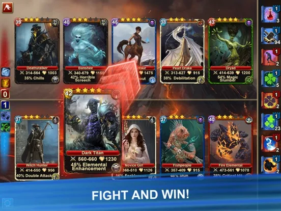 Blood of Titans RPG Card Games iPad  Screenshots