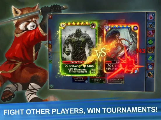 Blood of Titans RPG Card Games iPad  Screenshots