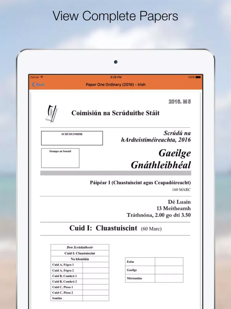 Paper Mate Leaving Certificate Edition iPad  스크린샷