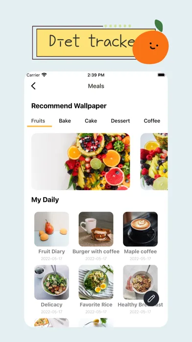 Meals -Diet tracker স্ক্রিনশট
