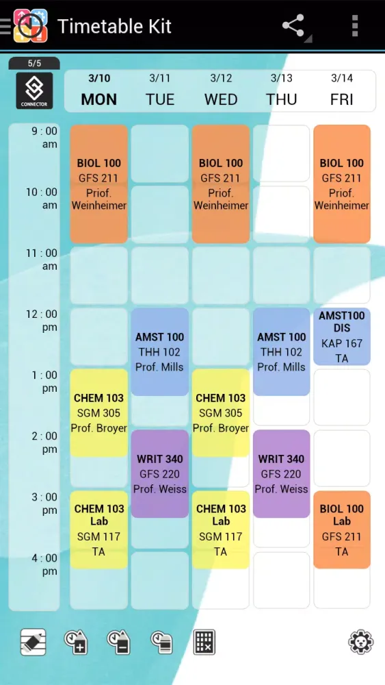 Tangkapan layar Timetable Kit