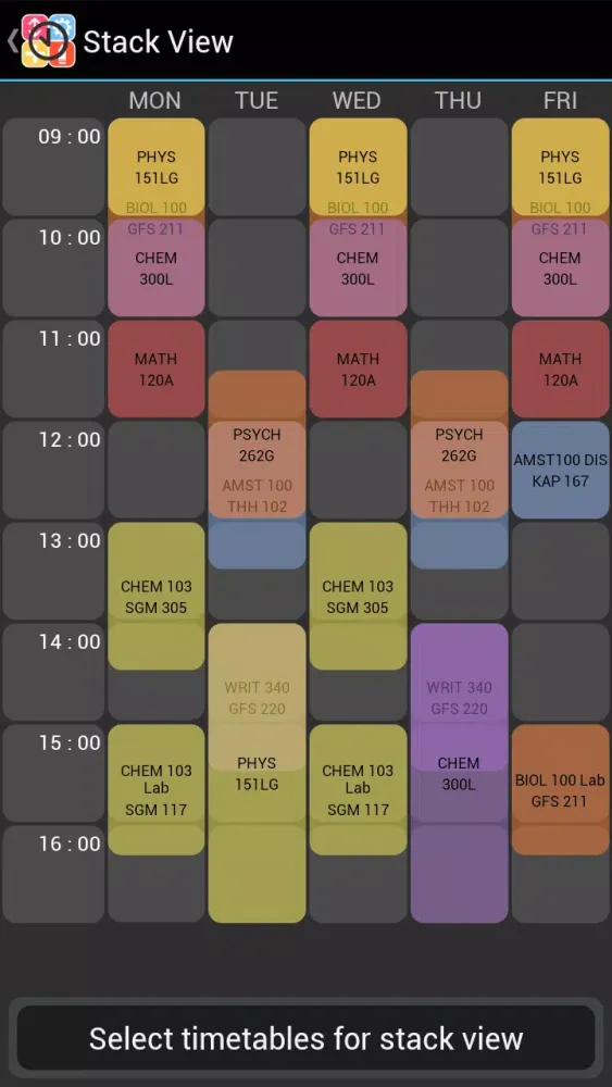 Tangkapan layar Timetable Kit