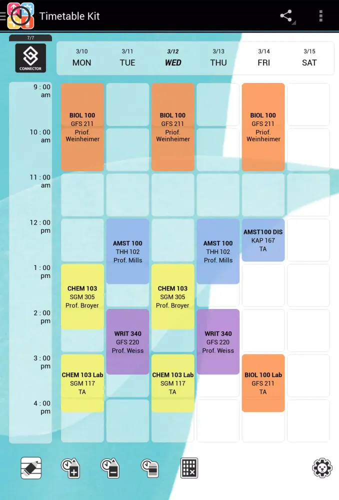 Tangkapan layar Timetable Kit