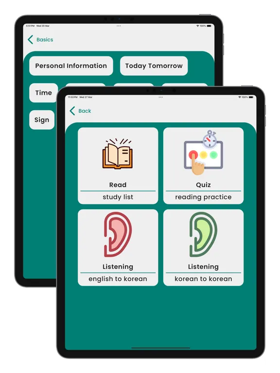 Tangkapan layar Learn Korean Language Fast iPad 