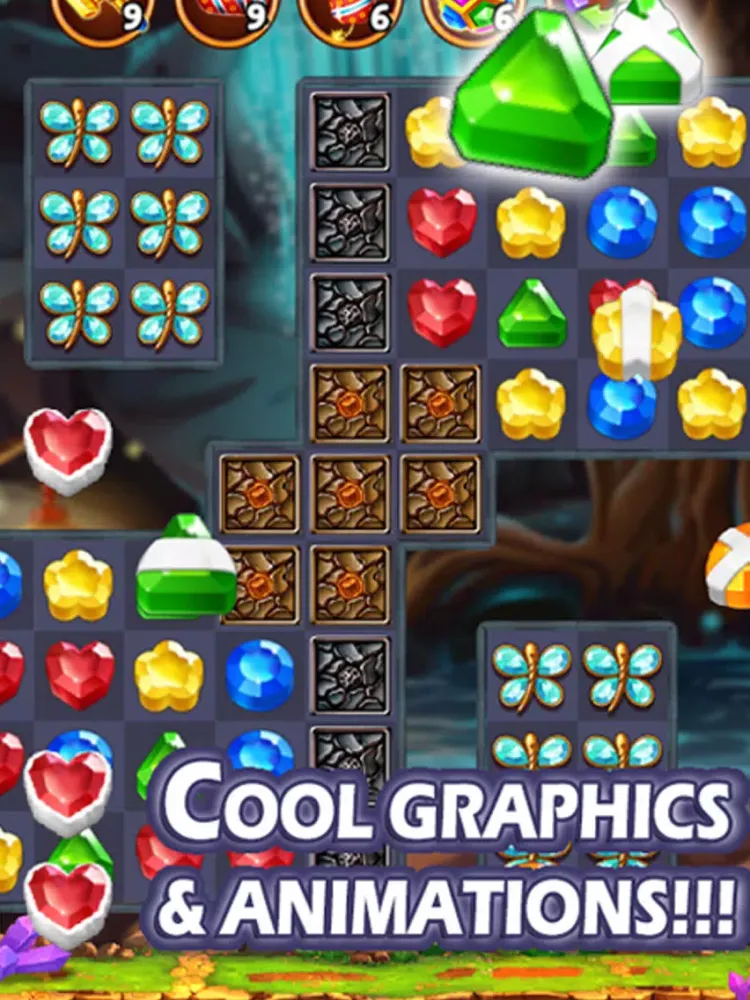 Jewels & Gems Matching Game iPad  Screenshots